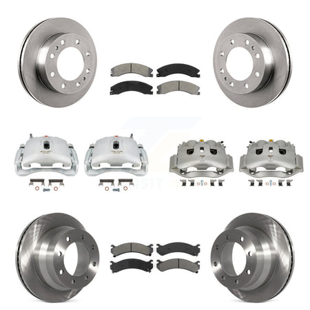 Front Rear Brake Caliper Rotor & Semi-Metallic Pad Kit (10Pc) For Chevrolet Express 4500 KC8-101139S