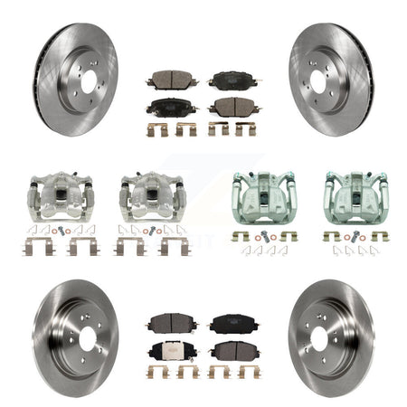 Front Rear Disc Brake Caliper Rotors And Ceramic Pads Kit (10Pc) For Honda CR-V KC8-101139T