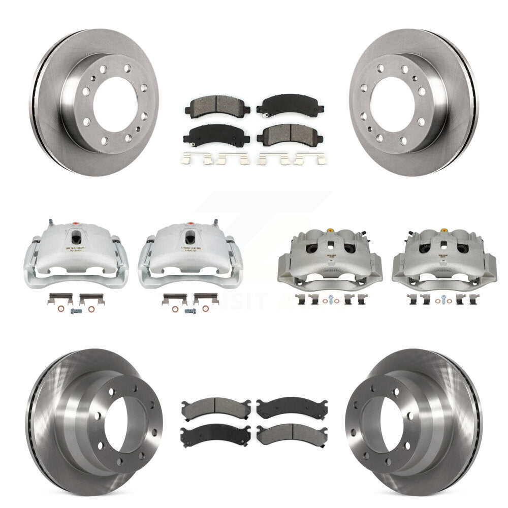Front Rear Brake Caliper Rotor & Semi-Metallic Pad Kit (10Pc) For Chevrolet Express 4500 KC8-101141S