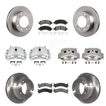 Front Rear Brake Caliper Rotor & Semi-Metallic Pad Kit (10Pc) For Chevrolet Express 4500 KC8-101141S