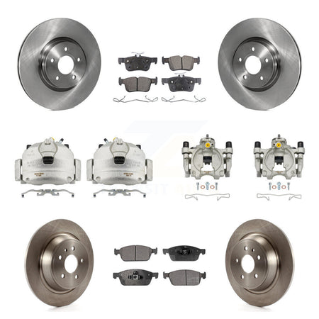 Front Rear Disc Brake Caliper Rotor & Ceramic Pad Kit (10Pc) For Ford Escape Lincoln MKC KC8-101144T
