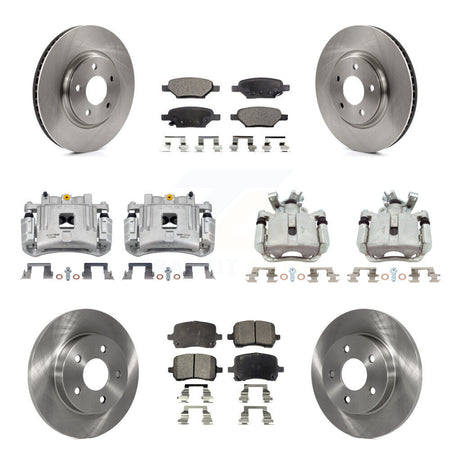 Front Rear Disc Brake Caliper Rotors And Ceramic Pads Kit (10Pc) For Pontiac G6 KC8-101146T