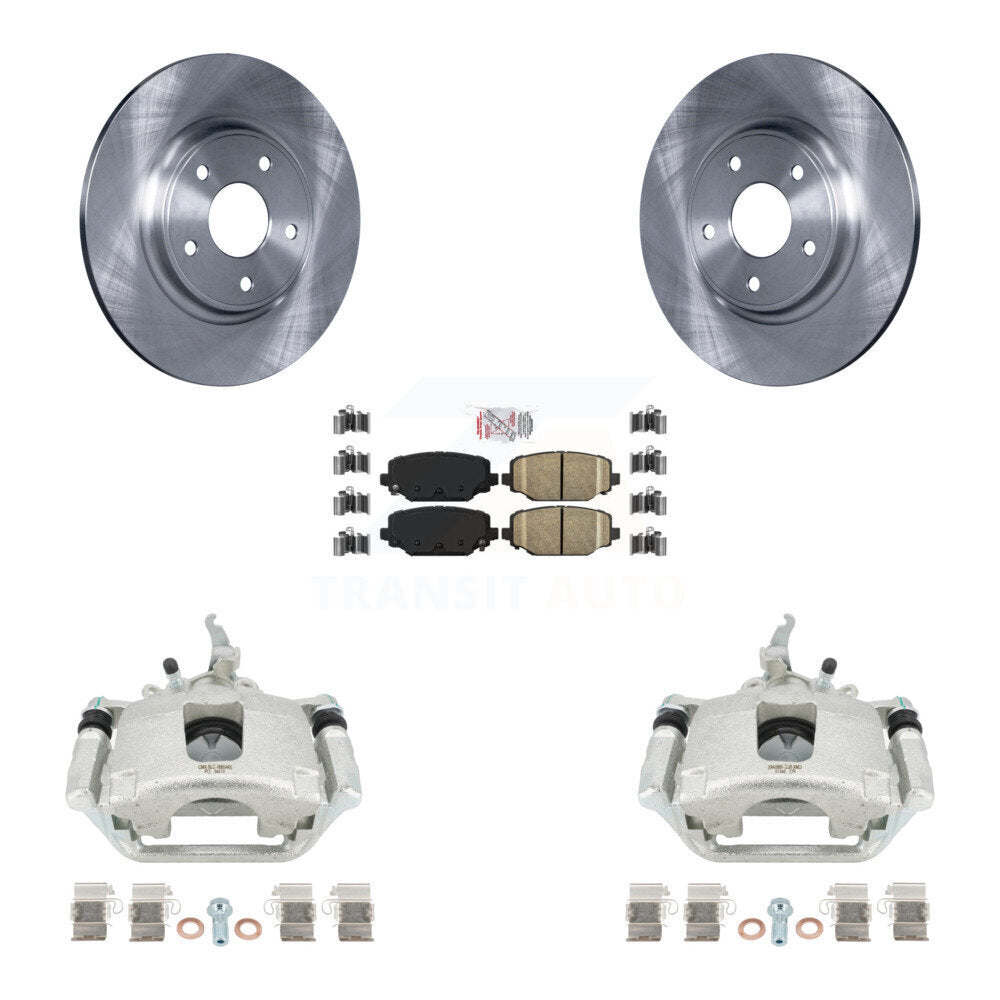 Rear Disc Brake Caliper Rotors And Ceramic Pads Kit For 2014-2020 Dodge Journey KC8-101147N