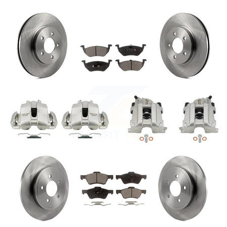 Front Rear Disc Brake Caliper Rotors And Ceramic Pads Kit (10Pc) For Mercury Mariner KC8-101147T