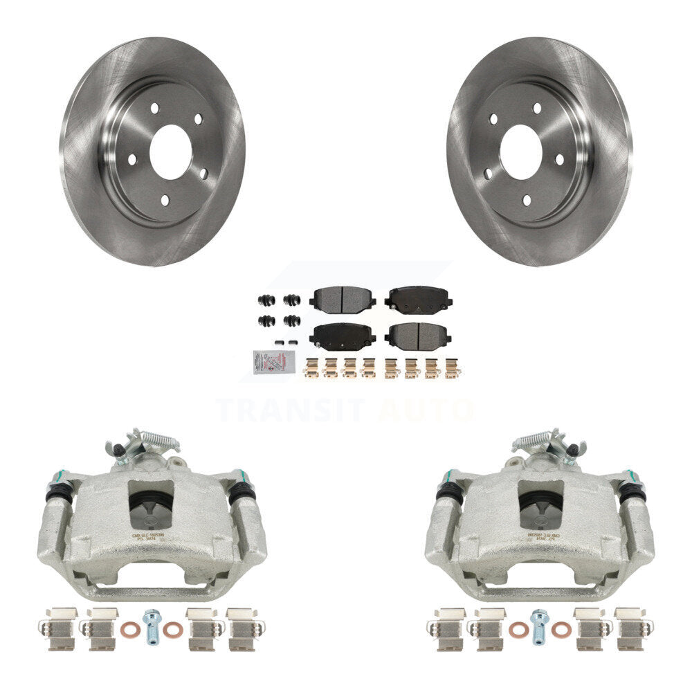 Rear Disc Brake Caliper Rotors And Semi-Metallic Pads Kit For Dodge Grand Caravan KC8-101151N