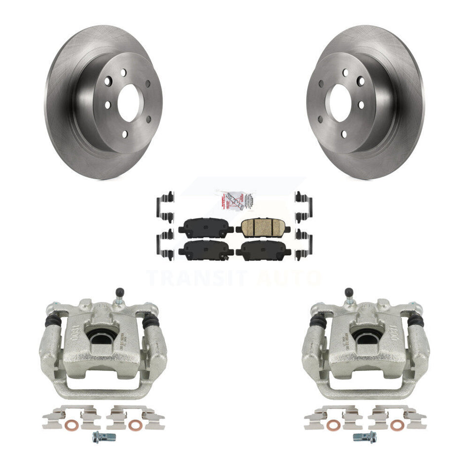 Rear Disc Brake Caliper Rotors And Ceramic Pads Kit For 2010-2012 Nissan Altima KC8-101154N