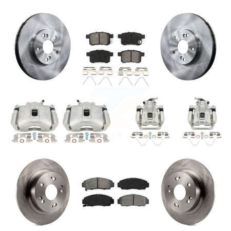Front Rear Brake Caliper Rotor & Semi-Metallic Pad Kit (10Pc) For Honda Accord Acura TSX KC8-101155S