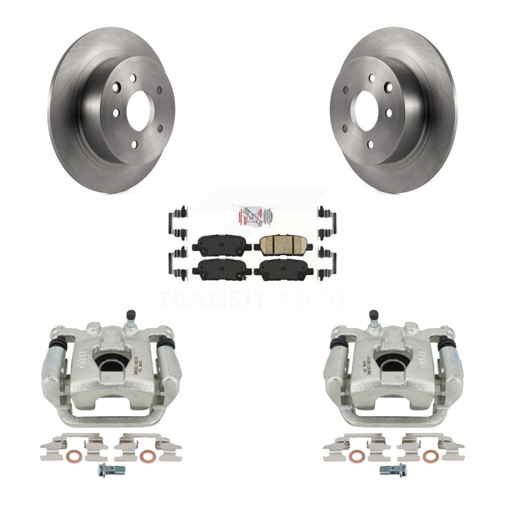 Rear Disc Brake Caliper Rotors And Ceramic Pads Kit For 2013-2018 Nissan Altima KC8-101158N by Transit Auto