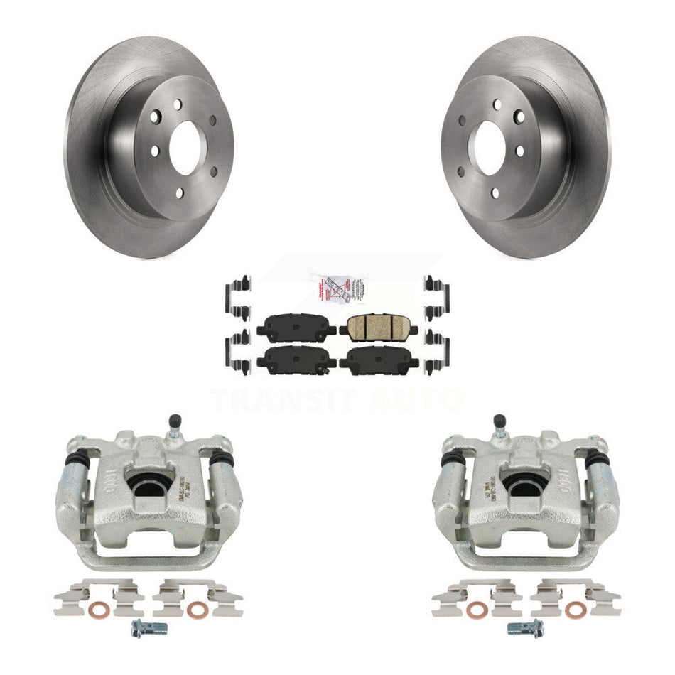 Rear Disc Brake Caliper Rotors And Ceramic Pads Kit For 2013-2018 Nissan Altima KC8-101158N