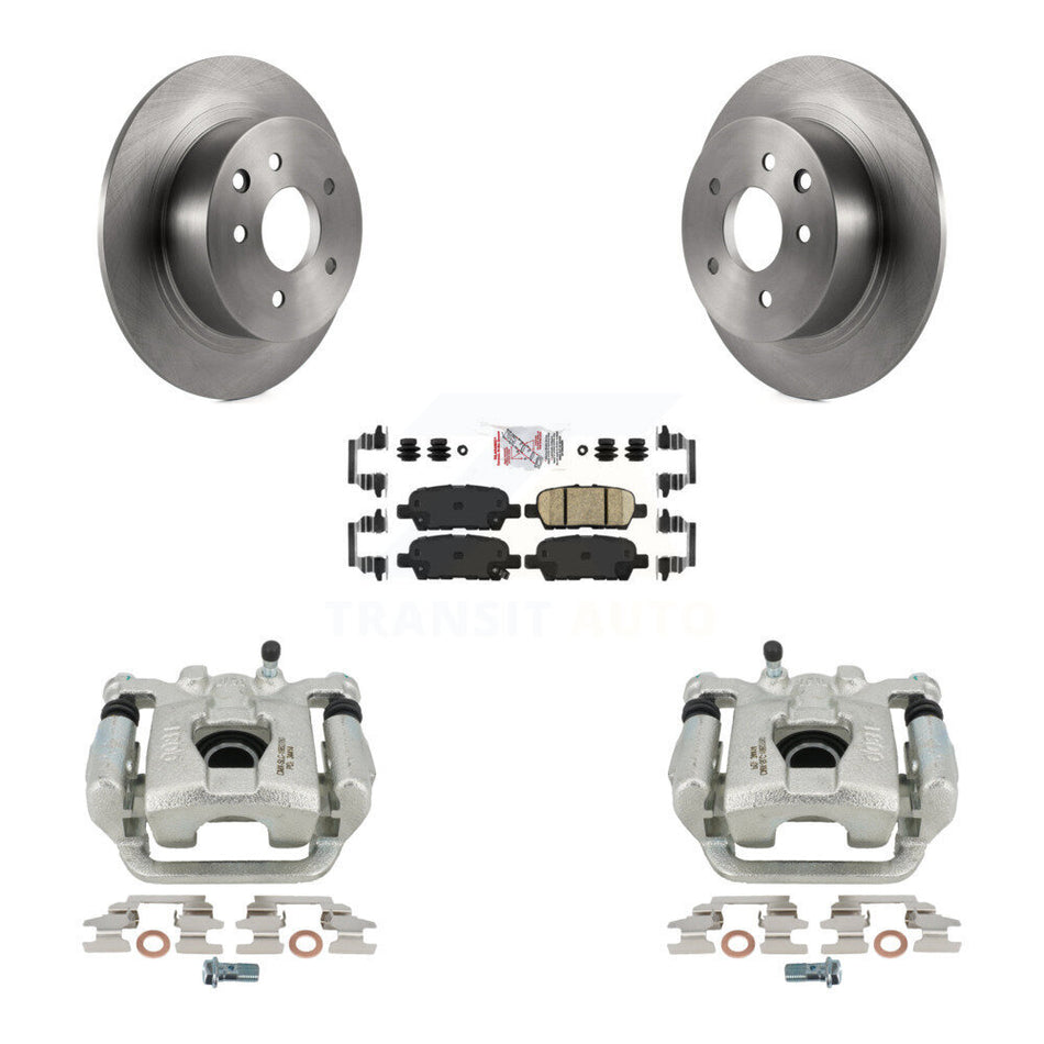 Rear Disc Brake Caliper Rotors And Ceramic Pads Kit For 2013-2018 Nissan Altima KC8-101159N