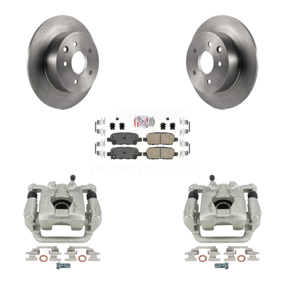 Rear Disc Brake Caliper Rotors And Ceramic Pads Kit For 2007-2009 Nissan Altima KC8-101162N by Transit Auto