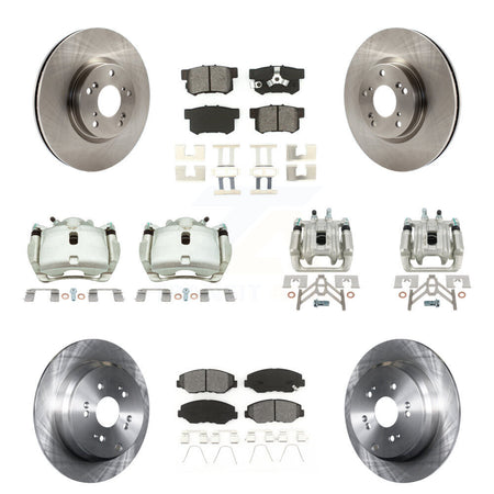 Front Rear Brake Caliper Rotor And Semi-Metallic Pad Kit (10Pc) For 2005-2006 Honda CR-V KC8-101162S
