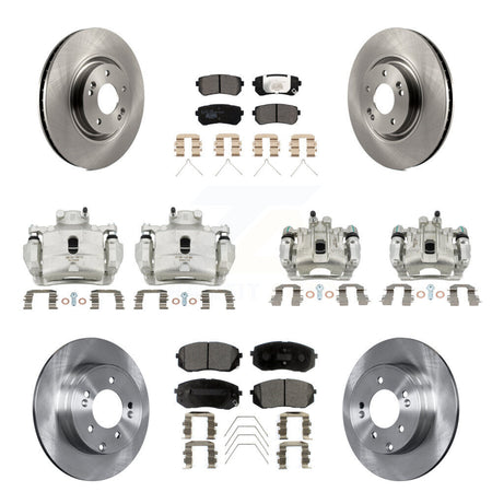 Front Rear Disc Brake Caliper Rotors And Ceramic Pads Kit (10Pc) For Kia Optima KC8-101164T