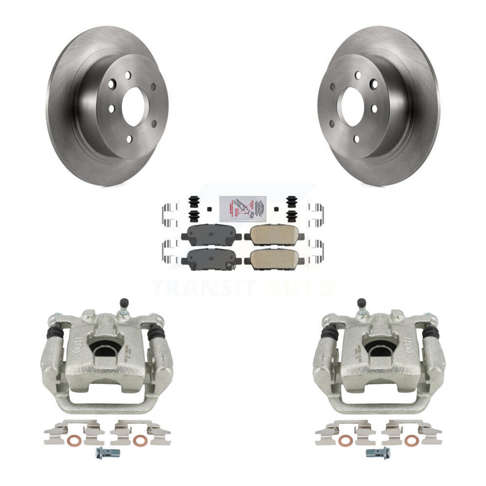 Rear Disc Brake Caliper Rotors And Ceramic Pads Kit For 2007-2008 Nissan Maxima KC8-101165N by Transit Auto