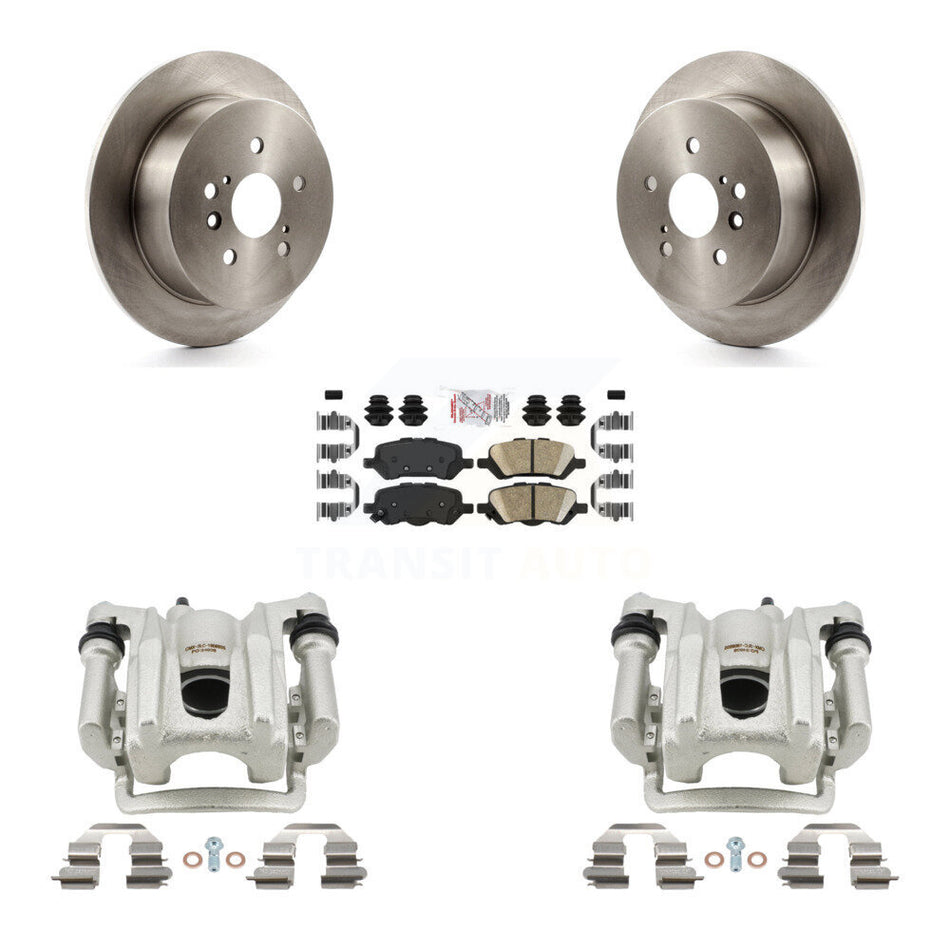 Rear Disc Brake Caliper Rotors And Ceramic Pads Kit For 2009-2016 Toyota Venza KC8-101166N