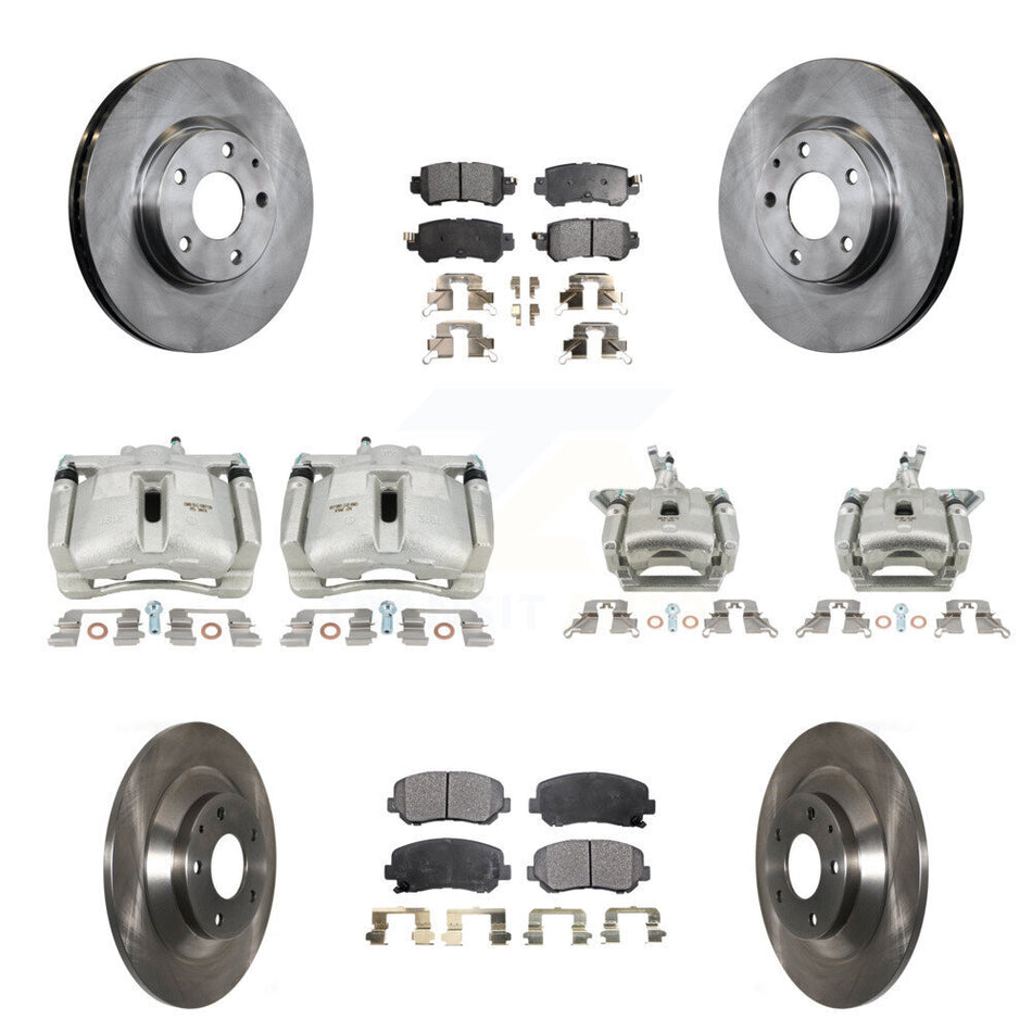 Front Rear Brake Caliper Rotor And Semi-Metallic Pad Kit (10Pc) For 2013-2015 Mazda CX-5 KC8-101166P