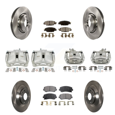 Front Rear Disc Brake Caliper Rotors And Ceramic Pads Kit (10Pc) For Mazda CX-5 KC8-101166T