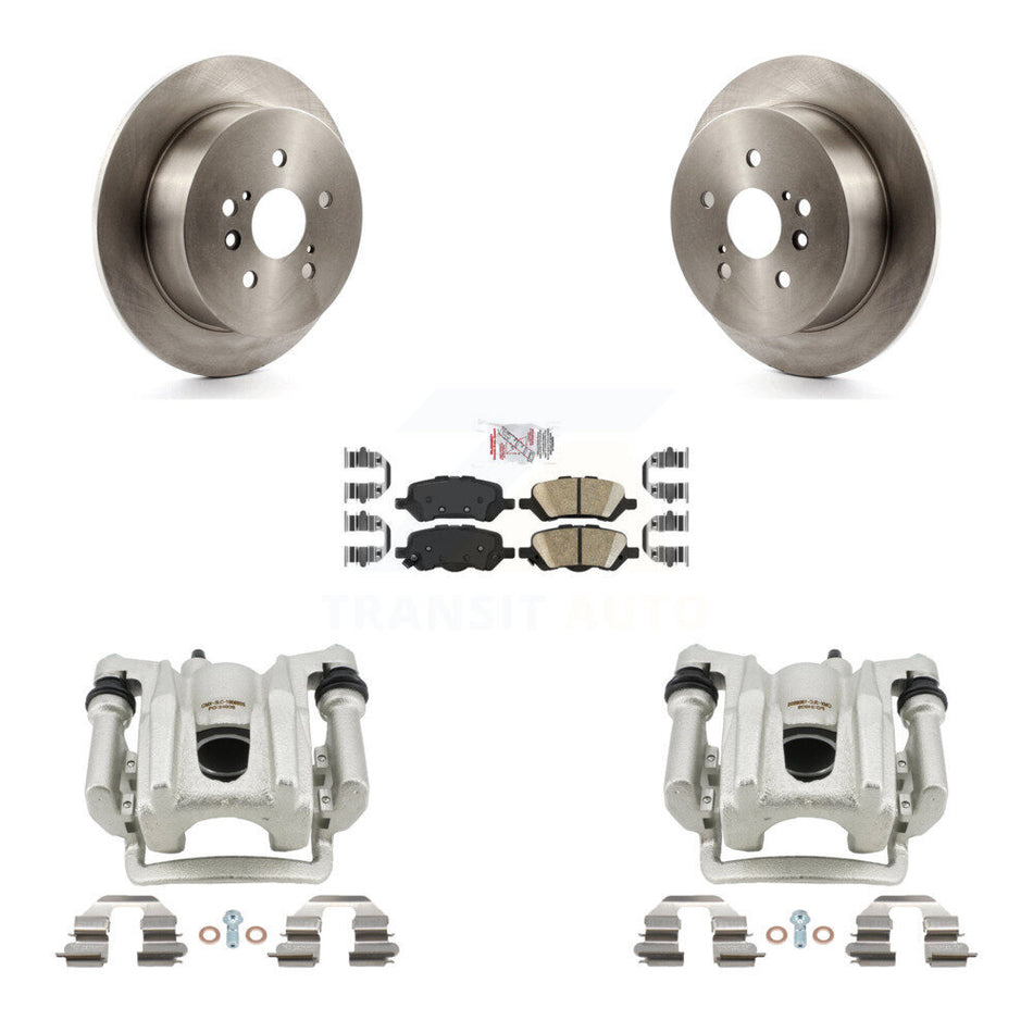 Rear Disc Brake Caliper Rotors And Ceramic Pads Kit For 2009-2016 Toyota Venza KC8-101167N