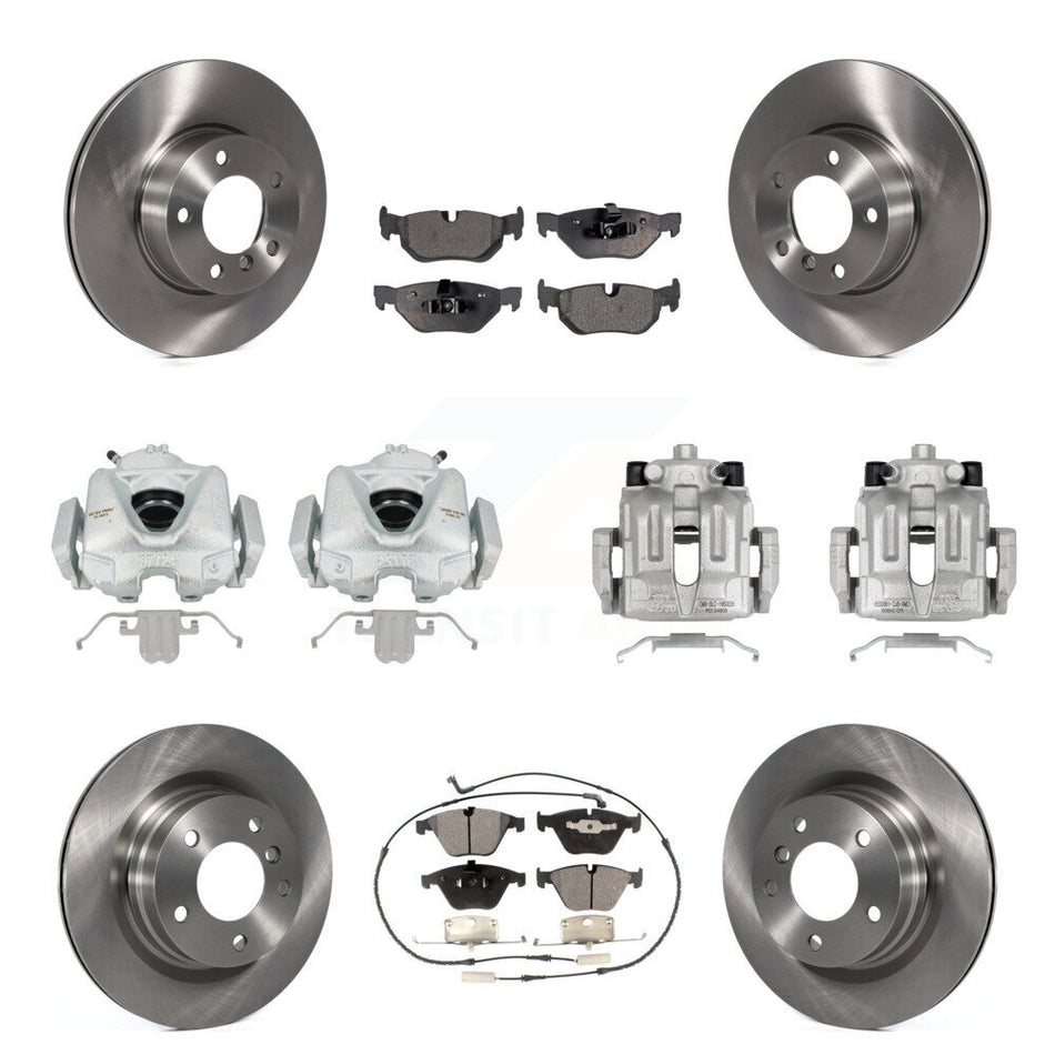 Front Rear Disc Brake Caliper Rotors And Semi-Metallic Pads Kit (10Pc) For BMW 328i 323i KC8-101168P