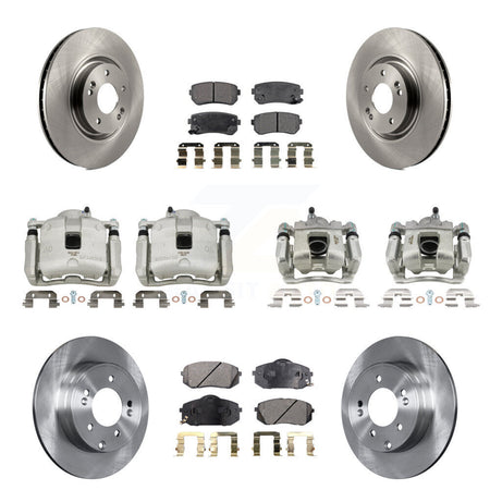 Front Rear Brake Caliper Rotor & Ceramic Pad Kit (10Pc) For Hyundai Tucson From 05 08 15 KC8-101168T