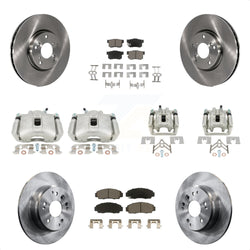 Front Rear Disc Brake Caliper Rotors And Ceramic Pads Kit (10Pc) For 2004-2005 Acura TL Automatic transmission KC8-101169C