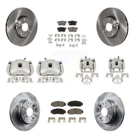 Front Rear Disc Brake Caliper Rotors And Ceramic Pads Kit (10Pc) For 2004-2005 Acura TL Automatic transmission KC8-101169C by Transit Auto