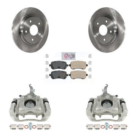 Rear Disc Brake Caliper Rotors And Ceramic Pads Kit For 2009-2011 Dodge Journey KC8-101169N