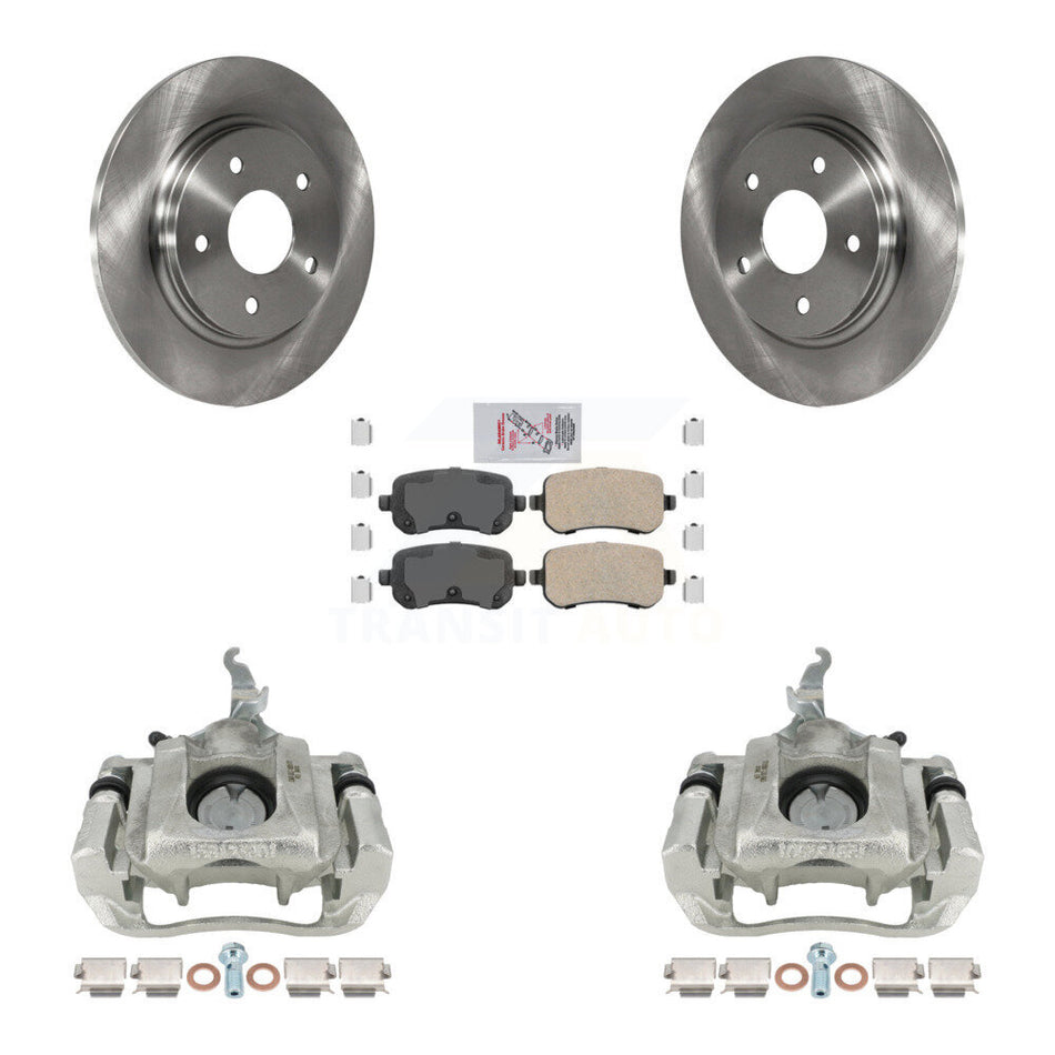 Rear Disc Brake Caliper Rotors And Ceramic Pads Kit For 2009-2011 Dodge Journey KC8-101169N