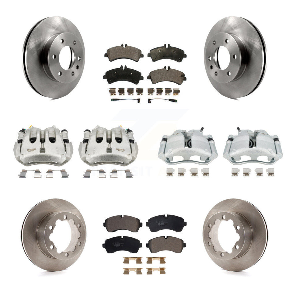 Front Rear Brake Caliper Rotors & Ceramic Pad Kit (10Pc) For Sprinter 3500 Mercedes-Benz KC8-101170T