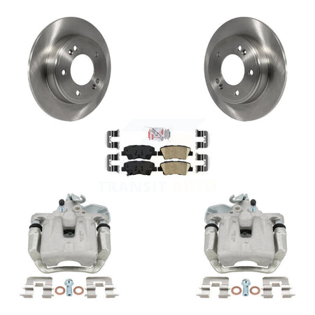 Rear Disc Brake Caliper Rotors And Ceramic Pads Kit For 2014-2016 Kia Soul KC8-101172N