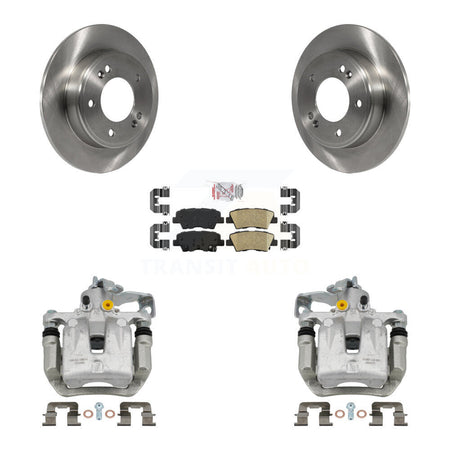 Rear Brake Caliper Rotor & Ceramic Pad Kit For Kia Forte Hyundai Forte5 Veloster Elantra KC8-101174N