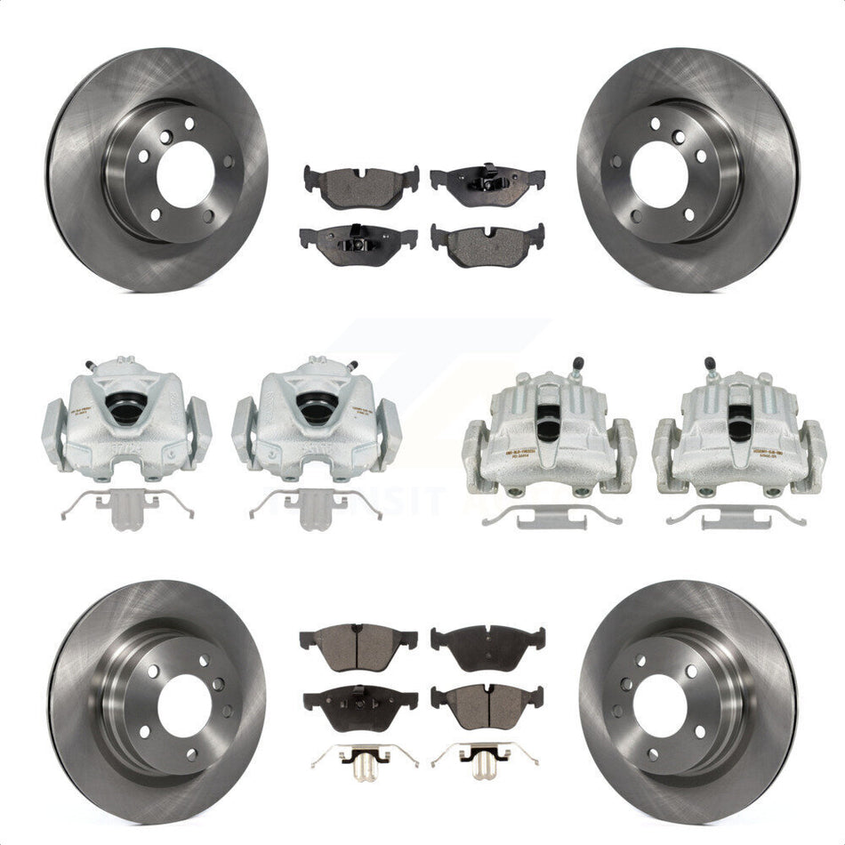 Front Rear Disc Brake Caliper Rotors And Semi-Metallic Pads Kit (10Pc) For BMW 328i 323i KC8-101176P by Transit Auto