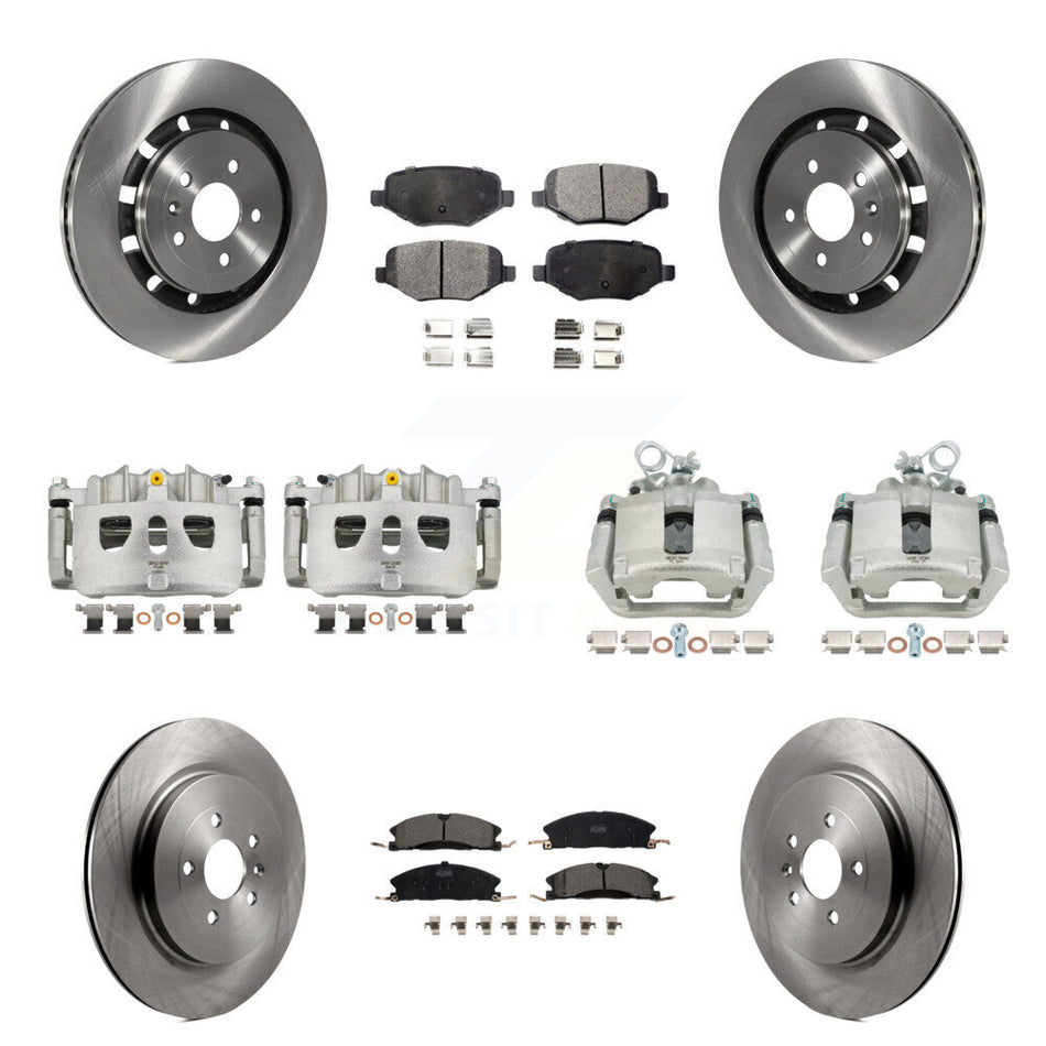 Front Rear Brake Caliper Rotor & Ceramic Pad Kit (10Pc) For Ford Explorer Police Utility KC8-101176T