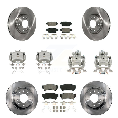 Front Rear Brake Caliper Rotors Semi-Metallic Pad Kit (10Pc) For Ford Fusion Mazda 6 MKZ KC8-101178S