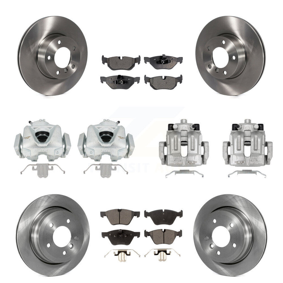 Front Rear Disc Brake Caliper Rotors And Semi-Metallic Pads Kit (10Pc) For 2008 BMW 328xi To 08 07 KC8-101179P