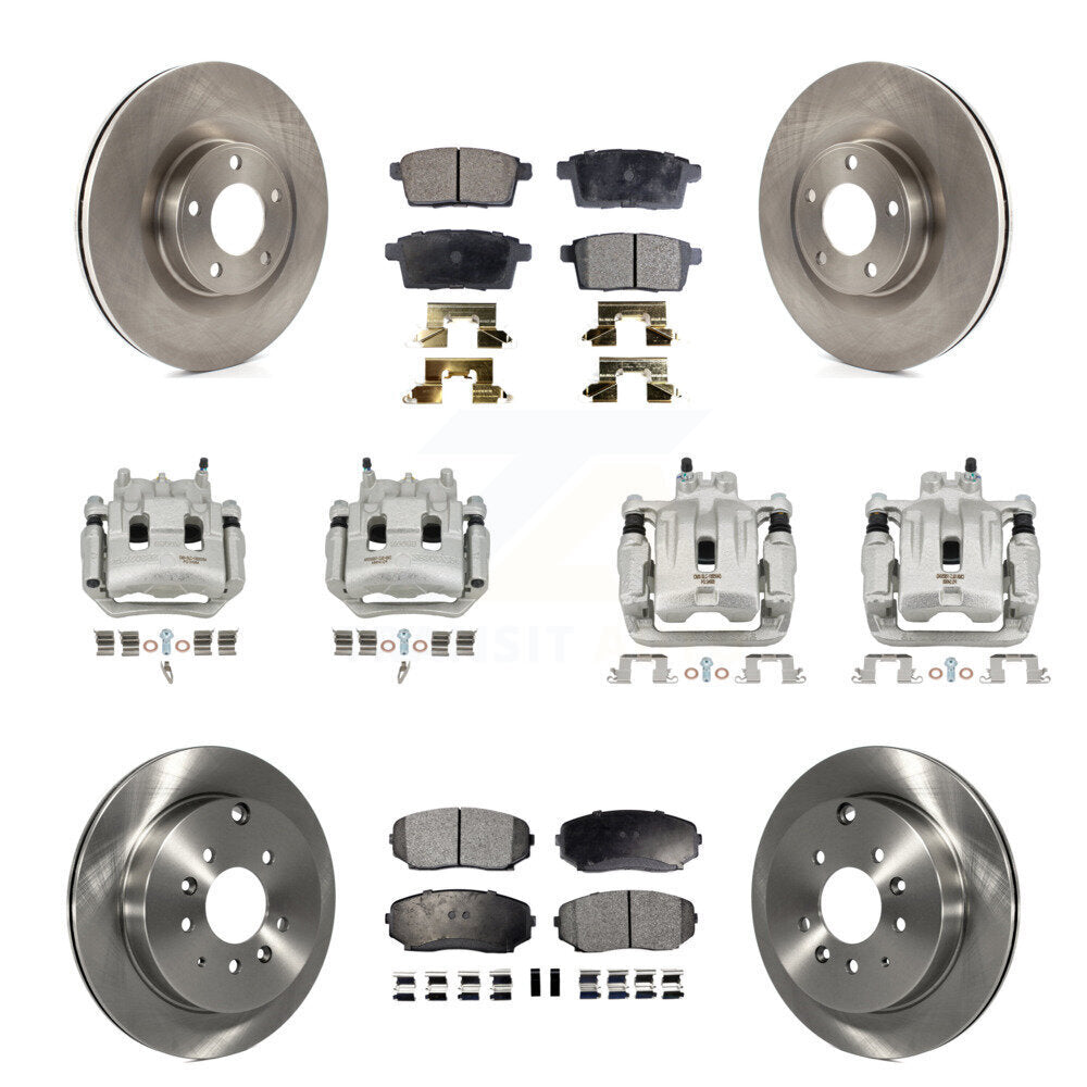 Front Rear Disc Brake Caliper Rotor And Ceramic Pad Kit (10Pc) For Ford Edge Lincoln MKX KC8-101180T