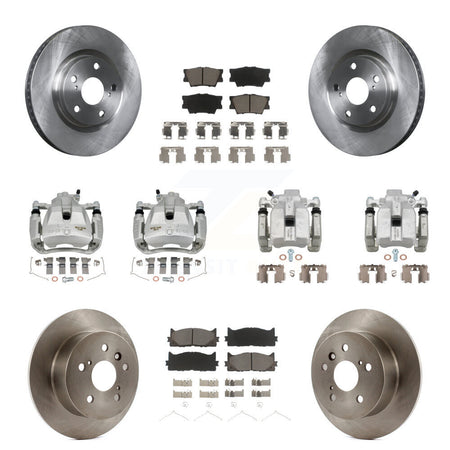 Front Rear Disc Brake Caliper Rotors Ceramic Pad Kit (10Pc) For Toyota Camry Lexus ES350 KC8-101182C