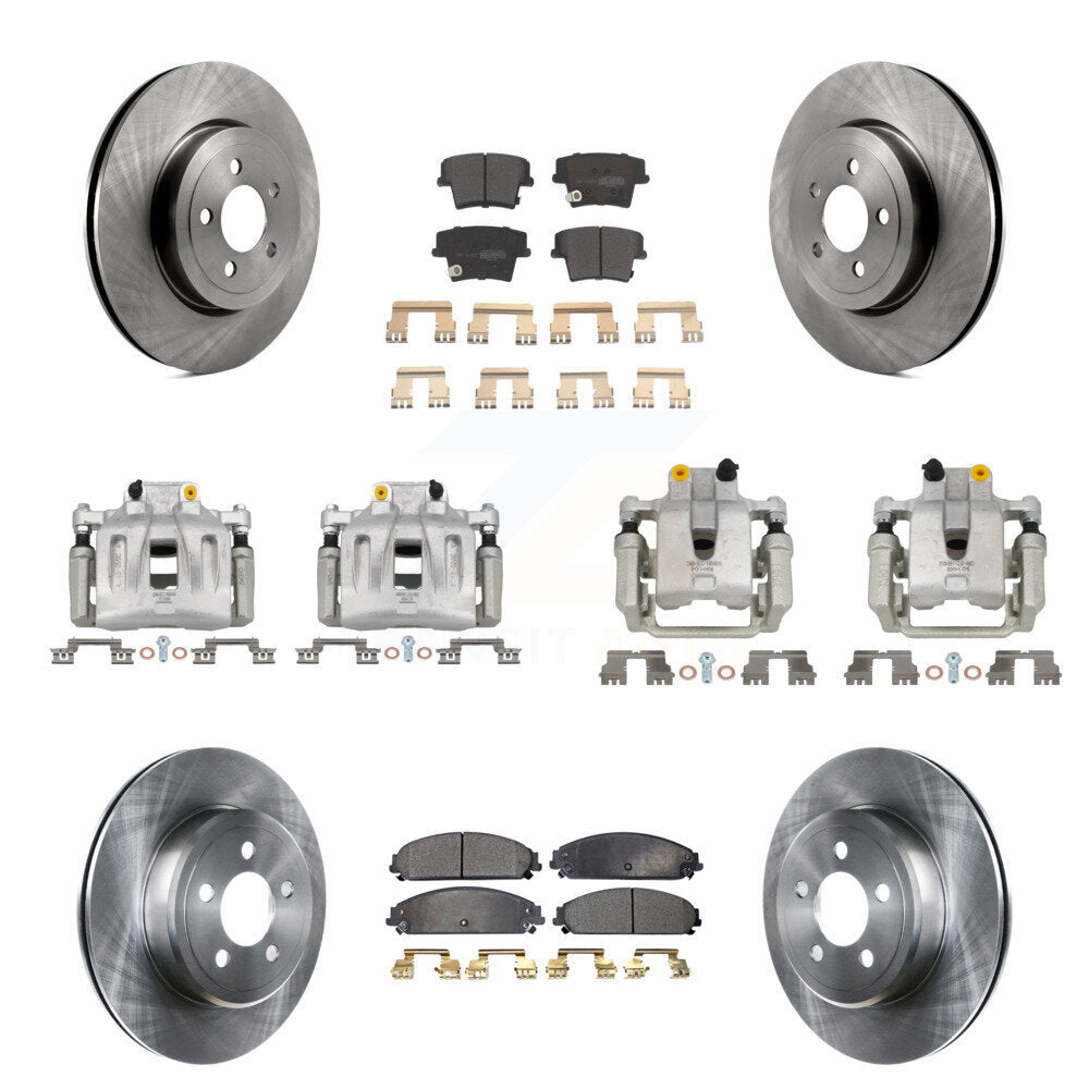 Front Rear Disc Brake Caliper Rotors And Semi-Metallic Pads Kit (10Pc) For Chrysler 300 KC8-101184P