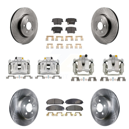 Front Rear Disc Brake Caliper Rotors And Semi-Metallic Pads Kit (10Pc) For Chrysler 300 KC8-101184P