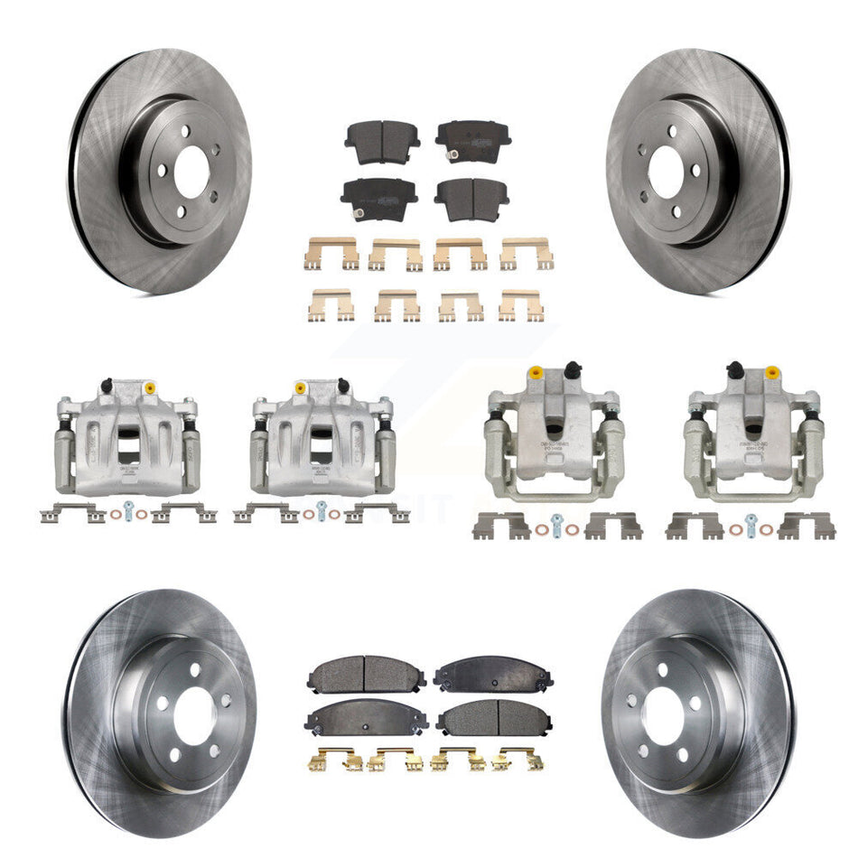 Front Rear Disc Brake Caliper Rotors And Semi-Metallic Pads Kit (10Pc) For Chrysler 300 KC8-101184P