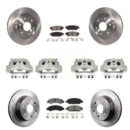 Front Rear Brake Caliper Rotor Semi-Metallic Pad Kit (10Pc) For 16 Chevrolet Suburban HD KC8-101184S