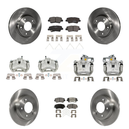 Front Rear Brake Caliper Rotors & Ceramic Pad Kit (10Pc) For Kia Forte Hyundai Forte5 GT KC8-101187T