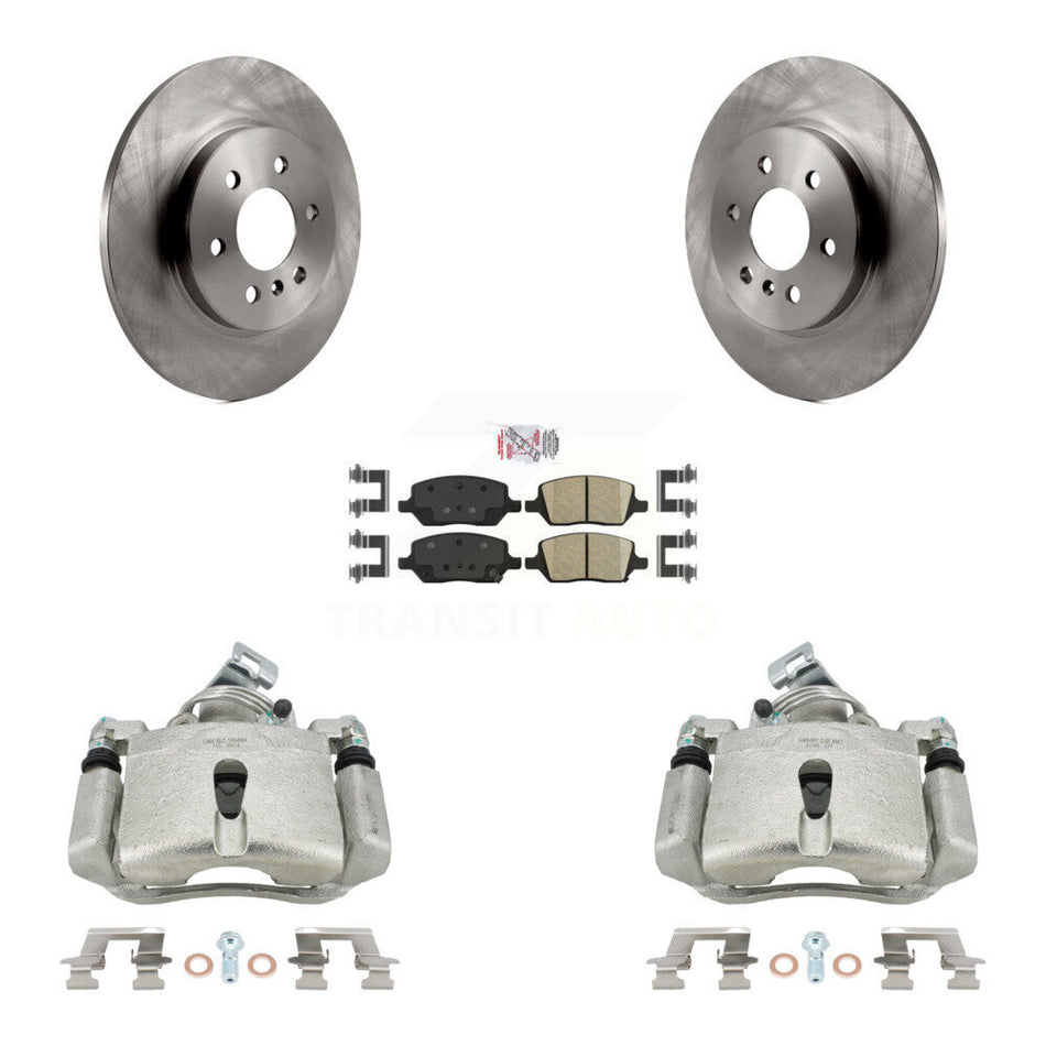 Rear Disc Brake Caliper Rotors And Ceramic Pads Kit For Chevrolet Uplander Buick Terraza Pontiac Montana Saturn Relay KC8-101188N by Transit Auto