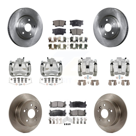 Front Rear Brake Caliper Rotor Semi-Metallic Pad Kit (10Pc) For Toyota Camry Lexus ES350 KC8-101189P