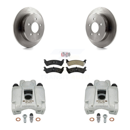 Rear Disc Brake Caliper Rotors And Semi-Metallic Pads Kit For 2001 Mercury Mountaineer From 01 02 KC8-101190N by Transit Auto