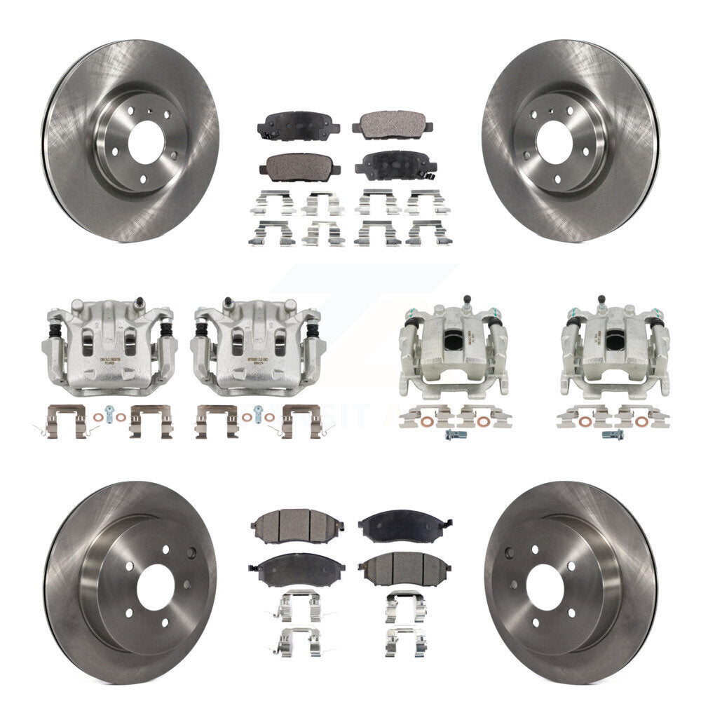 Front Rear Brake Caliper Rotor & Semi-Metallic Pad Kit (10Pc) For Nissan Murano INFINITI KC8-101190P
