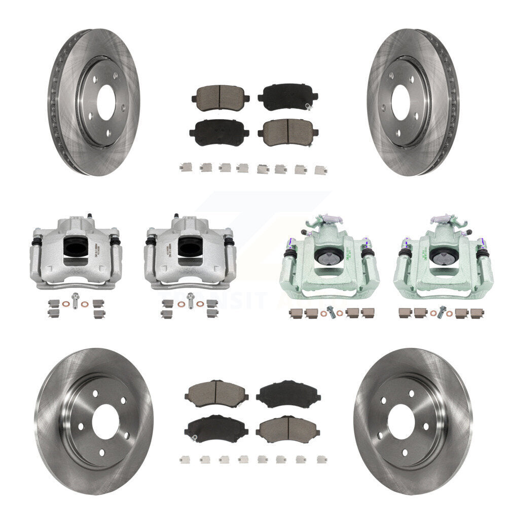 Front Rear Brake Caliper Rotor Ceramic Pad Kit (10Pc) For Dodge Grand Caravan Chrysler & KC8-101191C