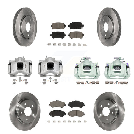 Front Rear Brake Caliper Rotor Ceramic Pad Kit (10Pc) For Dodge Grand Caravan Chrysler & KC8-101191C
