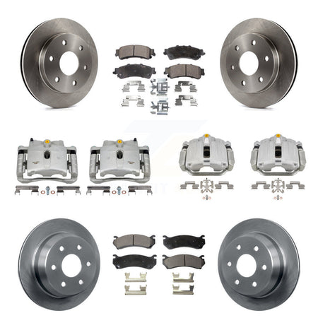 Front Rear Brake Caliper Rotor & Ceramic Pad Kit (10Pc) For Chevrolet GMC Silverado 1500 KC8-101192T