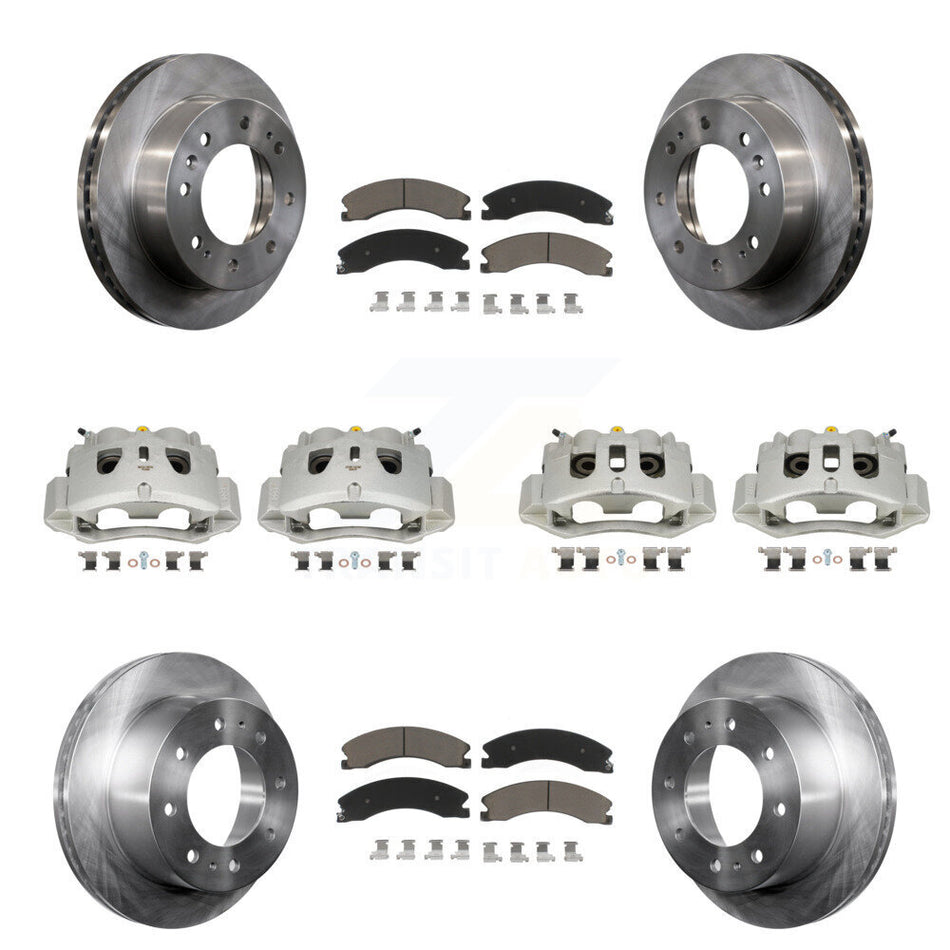 Front Rear Brake Caliper Rotor & Ceramic Pad Kit (10Pc) For GMC Chevrolet Sierra 2500 HD KC8-101194C